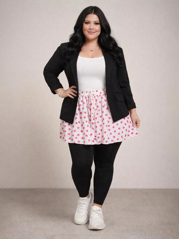 Verlängerungsrock mit Herzchen – in großen Größen von CurvyRausch. Stylische Plus Size Fashion für kurvige Frauen.