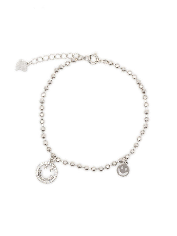 Armband 925 - Silber mit Smiley – in großen Größen von CurvyRausch. Stylische Plus Size Fashion für kurvige Frauen.