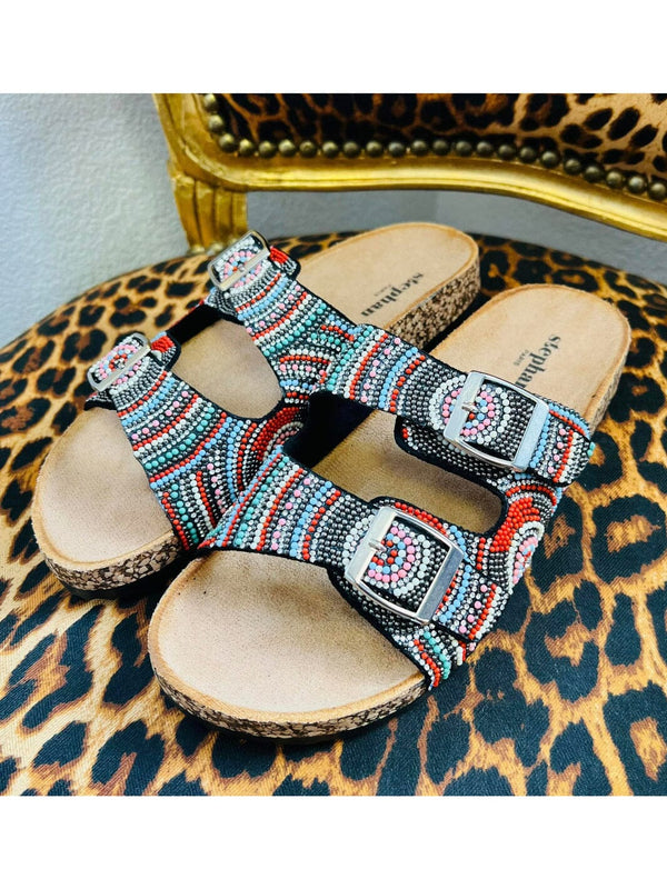 Boho - Schläppchen | 36 - 41 – in großen Größen von CurvyRausch. Stylische Plus Size Fashion für kurvige Frauen.