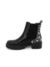 Boots mit Nieten und Strass in schwarz - CurvyRausch - Plus Size Damenmode