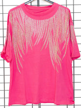 Engelsflügel - Shirt mit Strass – Himmlisches Pink - CurvyRausch - Plus Size Damenmode