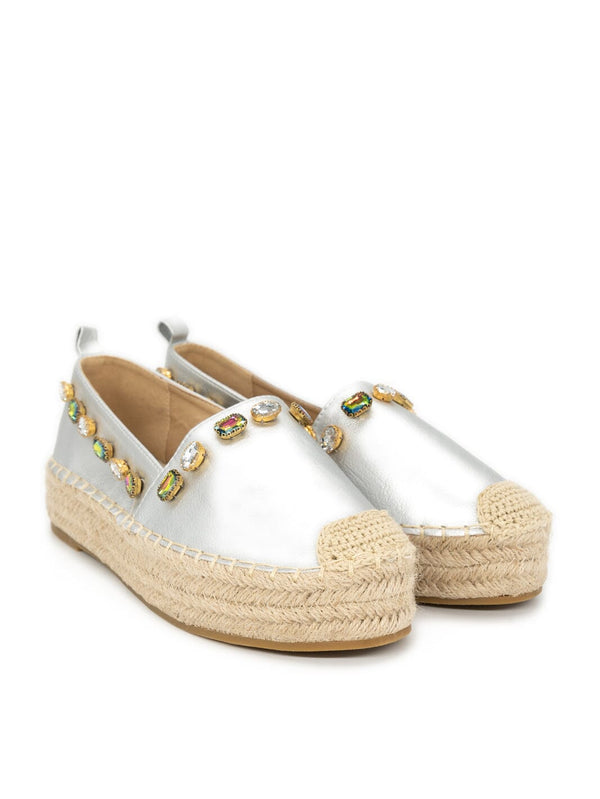 Espadrilles in silber - CurvyRausch - Plus Size Damenmode