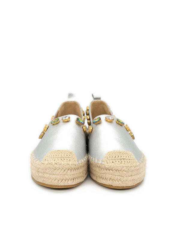 Espadrilles in silber - CurvyRausch - Plus Size Damenmode