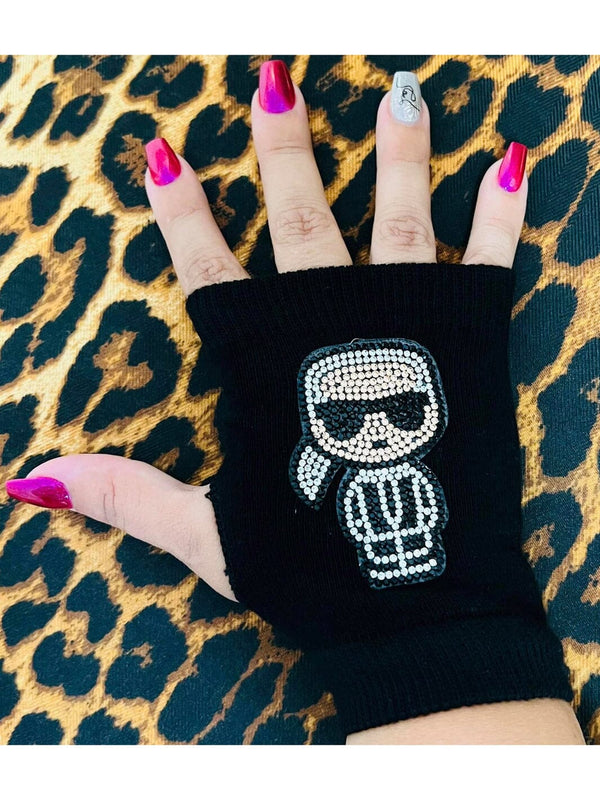 Fingerlose Handschuhe mit Motiv - CurvyRausch - Neuheit - Plus Size Damenmode