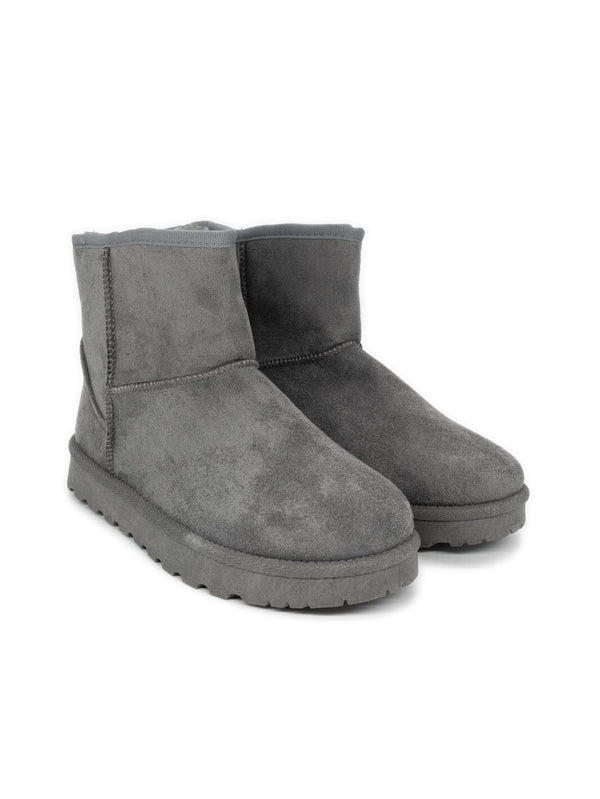 Gefütterte Boots in grau - CurvyRausch - Plus Size Damenmode