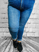 Jeanshose von Monday mit Glitzersteinchen - CurvyRausch - Plus Size Damenmode