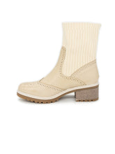 Klassische Stiefeletten im Western Style beige - CurvyRausch - Plus Size Damenmode