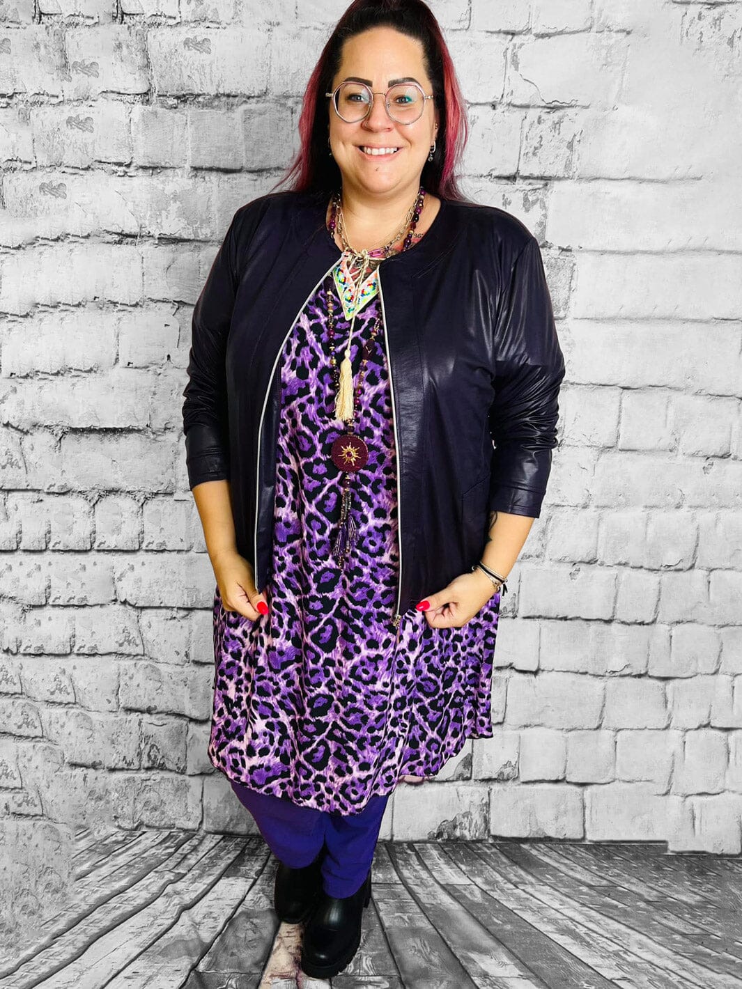 Kunstleder Jäckle von Magna 42 52/54 CurvyRausch