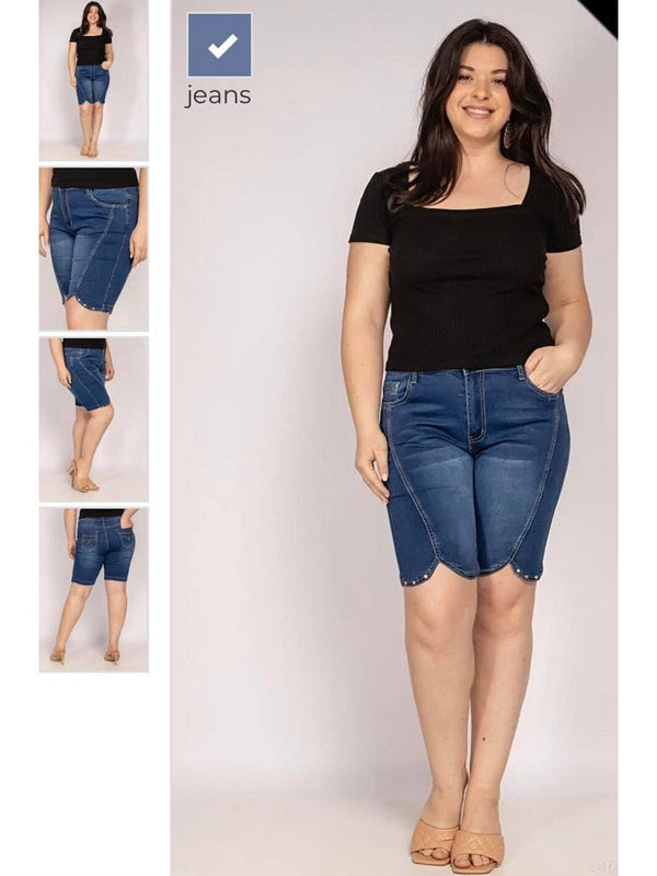 Kurze Jeanshose | 42 - CurvyRausch - Plus Size Damenmode