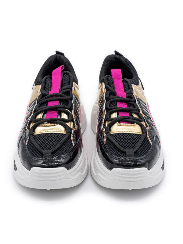 Mega coole schwarz-metallic Sneaker | 36 - 40 – zweite Ansicht
