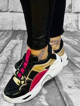 Mega coole schwarz - metallic Sneaker | 36 - 40 - CurvyRausch - Plus Size Damenmode