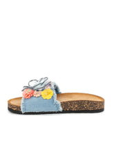 Sandalen im Jeans und Blumen Look - CurvyRausch - Plus Size Damenmode