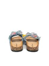 Sandalen im Jeans und Blumen Look - CurvyRausch - Plus Size Damenmode