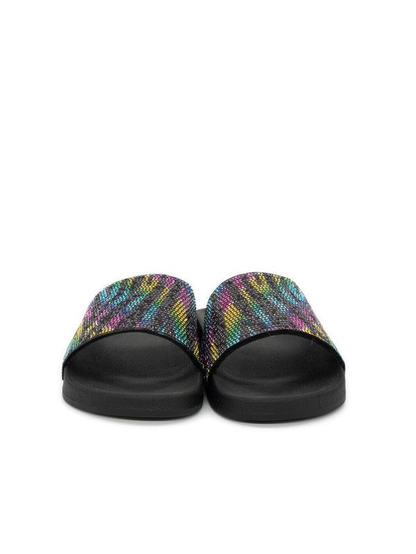 Sandalen mit Strass in Tigeroptik – zweite Ansicht