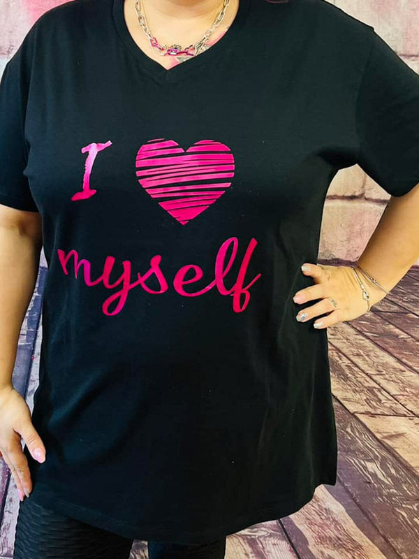 Shirt "I love myself" by CurvyRausch - CurvyRausch - Plus Size Damenmode