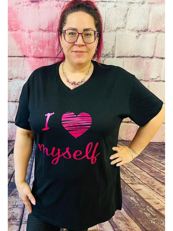 Shirt "I love myself" by CurvyRausch - CurvyRausch - Plus Size Damenmode