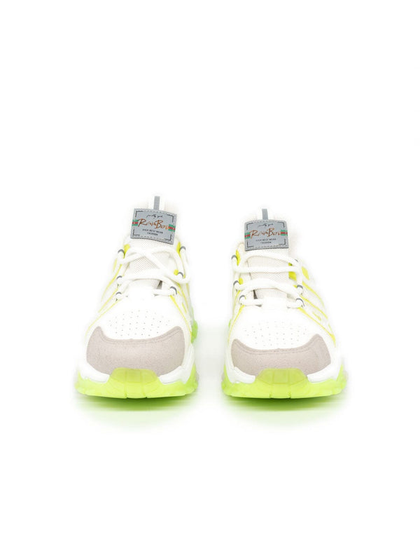 Sneakers weiß mit neon – zweite Ansicht