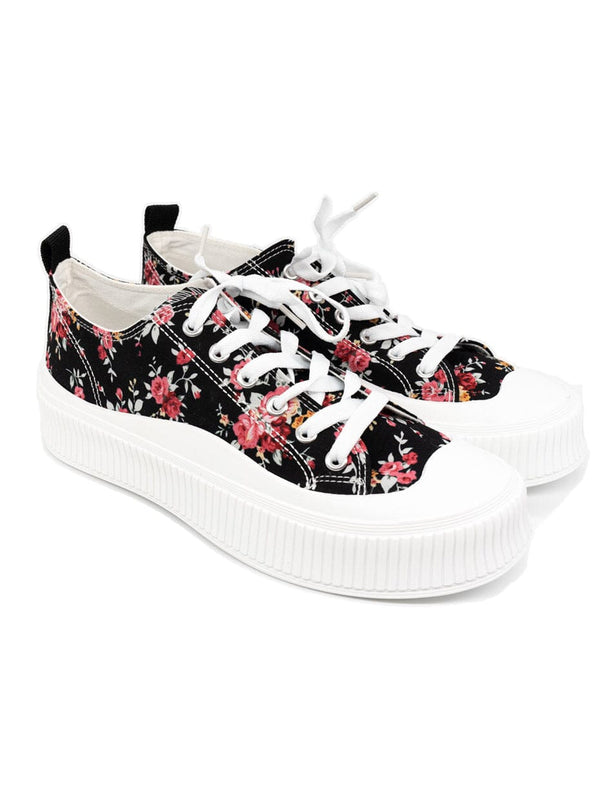 Sommerliche Sneaker mit floralem Muster | 36 - 41 – in großen Größen von CurvyRausch. Stylische Plus Size Fashion für kurvige Frauen.