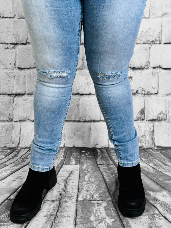 Stretchjeans "Perfect Fit" mit Cuts – zweite Ansicht