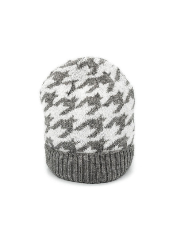 Strickmütze mit Hahnentritt Muster - CurvyRausch - Plus Size Damenmode