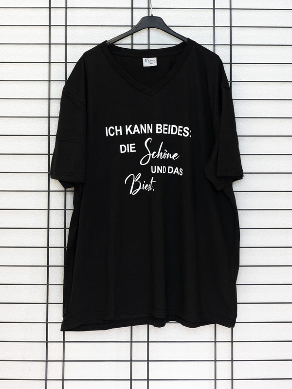 T - Shirt "Ich kann beides, die Schöne und das Biest" by CurvyRausch - CurvyRausch - Plus Size Damenmode