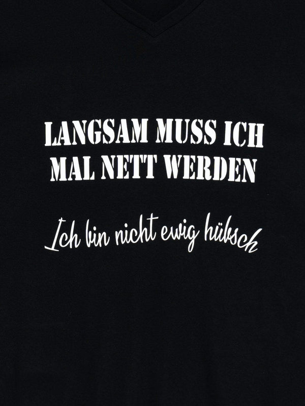 T - Shirt "Langsam muss ich mal nett werden..." by CurvyRausch - CurvyRausch - Plus Size Damenmode