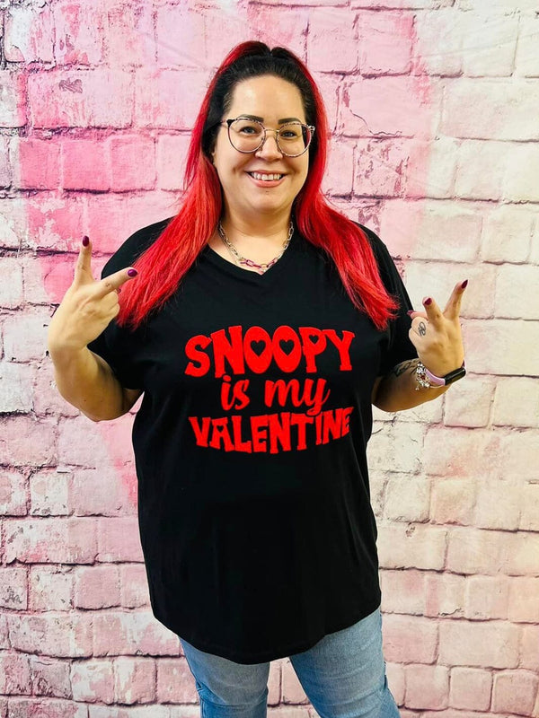 T - Shirt "Snoopy ist my Valentine" by CurvyRausch - CurvyRausch - Plus Size Damenmode