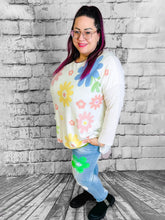 Trendige 'Sexy Woman' Jeans mit Blumenprint - CurvyRausch - Plus Size Damenmode