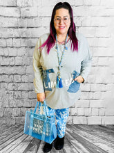 Vielseitige Babyblaue Tote Bag - CurvyRausch - Plus Size Damenmode