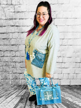 Vielseitige Babyblaue Tote Bag - CurvyRausch - Plus Size Damenmode